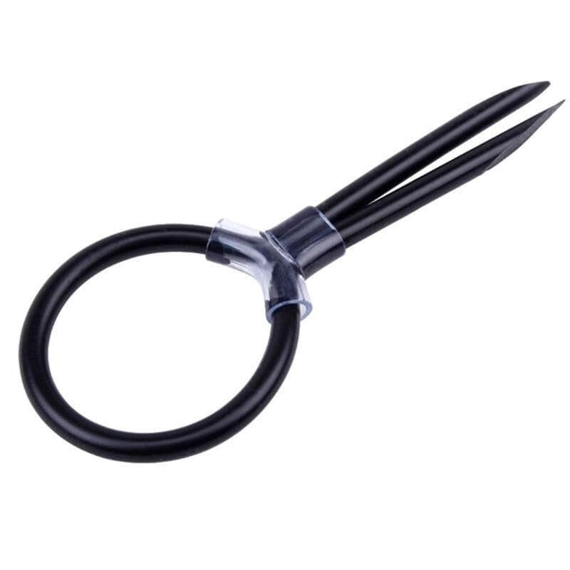 Black Silicone Lasso Cock Ring BDSM, gallery view 2