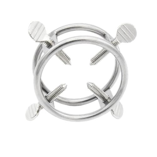 Torture Stimulation Silver Cock Ring BDSM product view