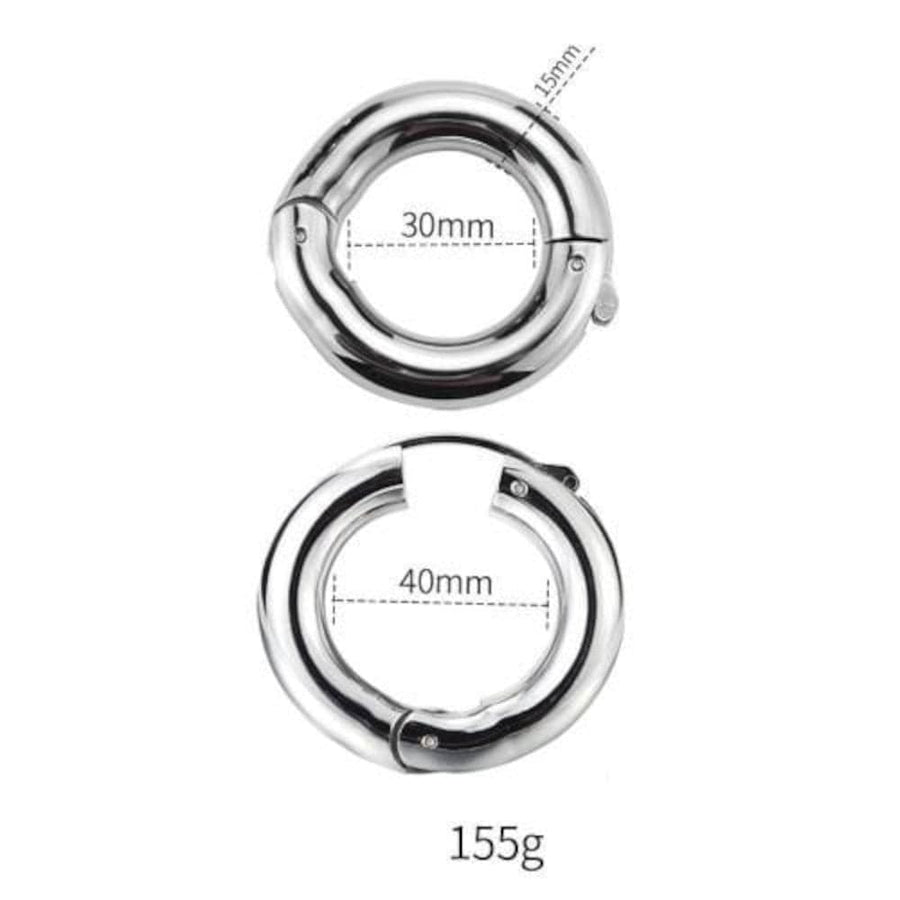 Adjustable Rounded Metal Cock Ring BDSM, gallery view 7