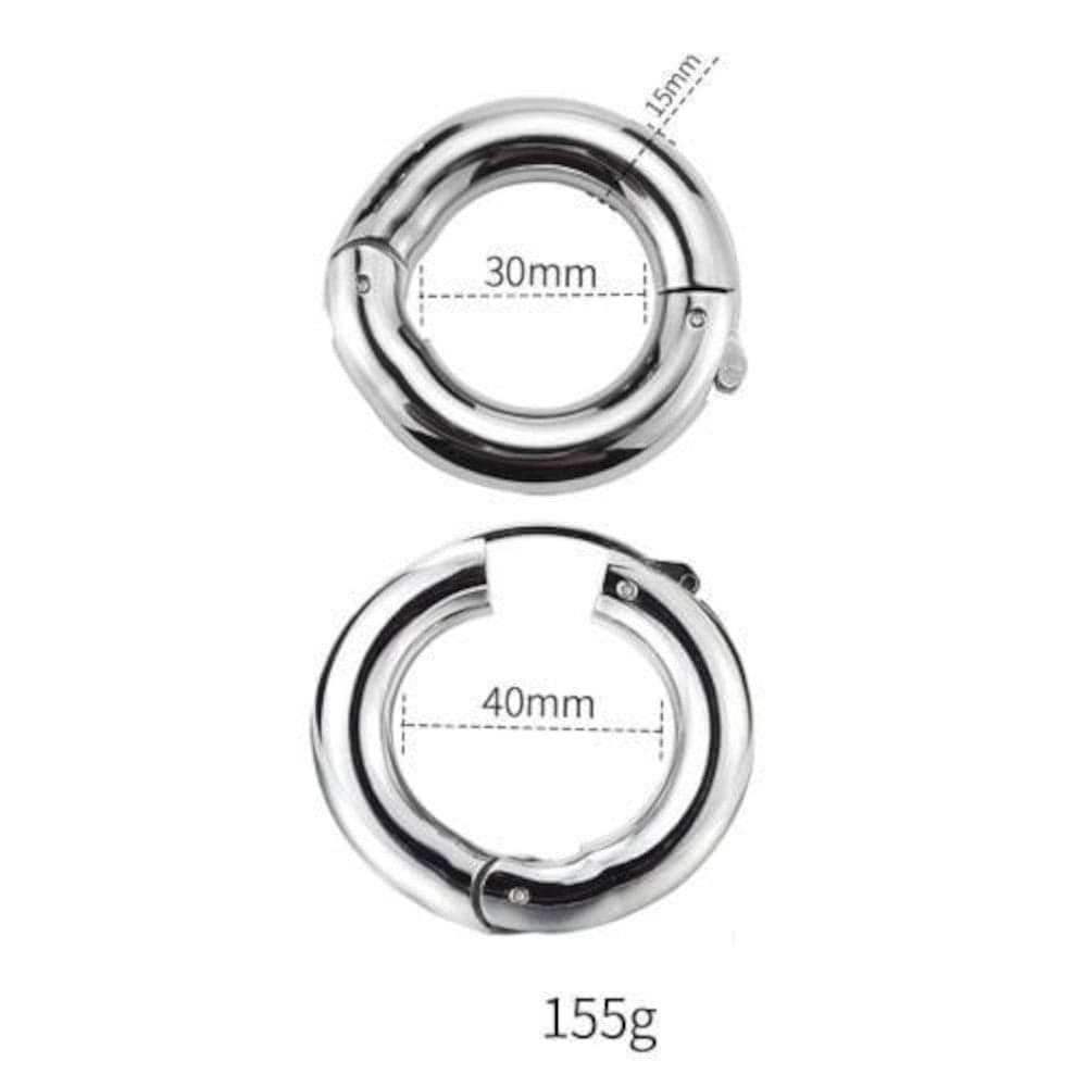 Adjustable Rounded Metal Cock Ring BDSM