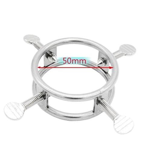 Torture Stimulation Silver Cock Ring BDSM, gallery view 5