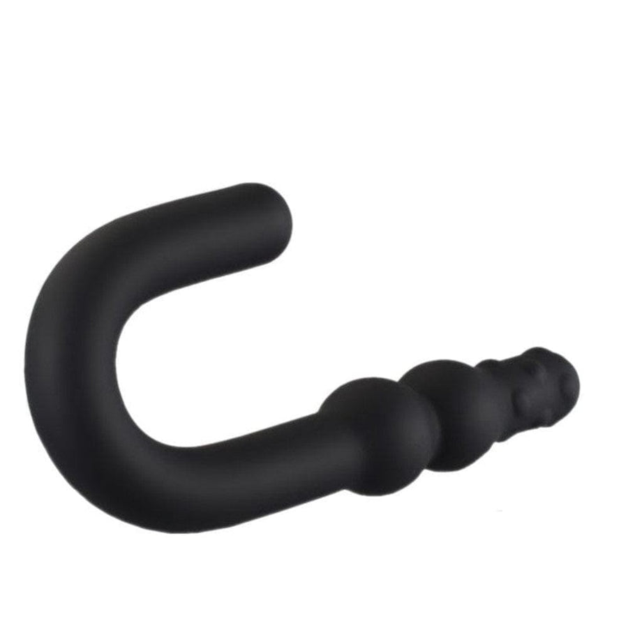 Silicone Black Anal Hook 6.1 Inches Long, gallery view 3