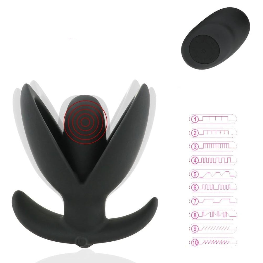 Blooming Flower 10-Speed Vibrating Butt Plug, gallery view 5