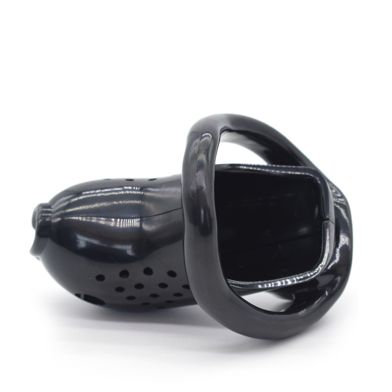 Black Plastic Chastity Cage, gallery view 2