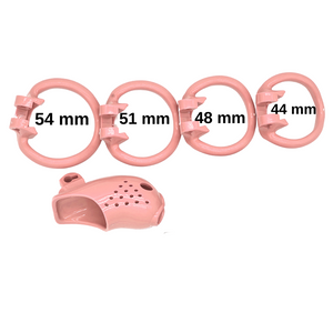 Dispositif de chasteté en plastique rose