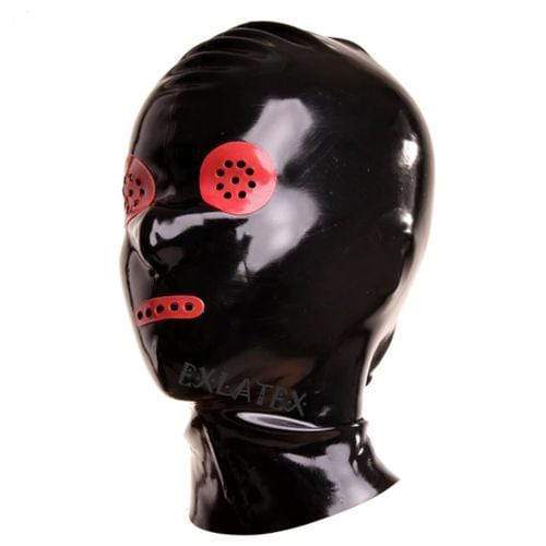 Slave Humiliation Latex Bondage Hood Helmet, gallery view 2