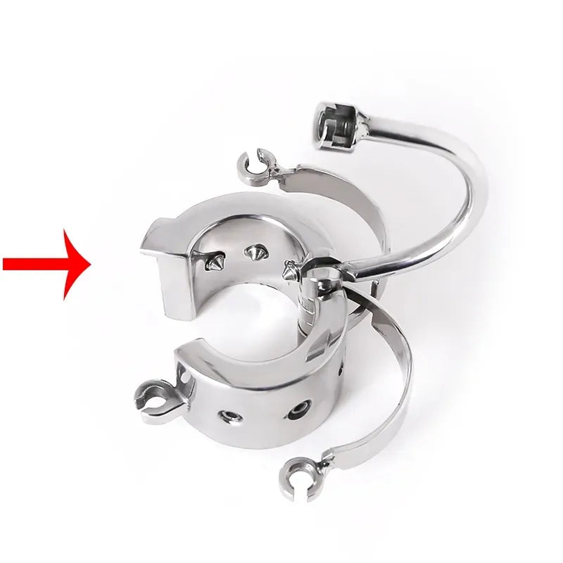 Stainless Steel Testicle Ball Cock Ring, gallery view 5