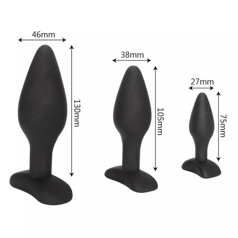 3 Piece Anal Plug Training Set, gallery view 2
