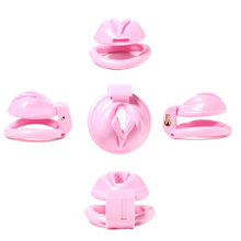 Load image into Gallery viewer, Pink Pussy Shaped Resin Chastity Cage

