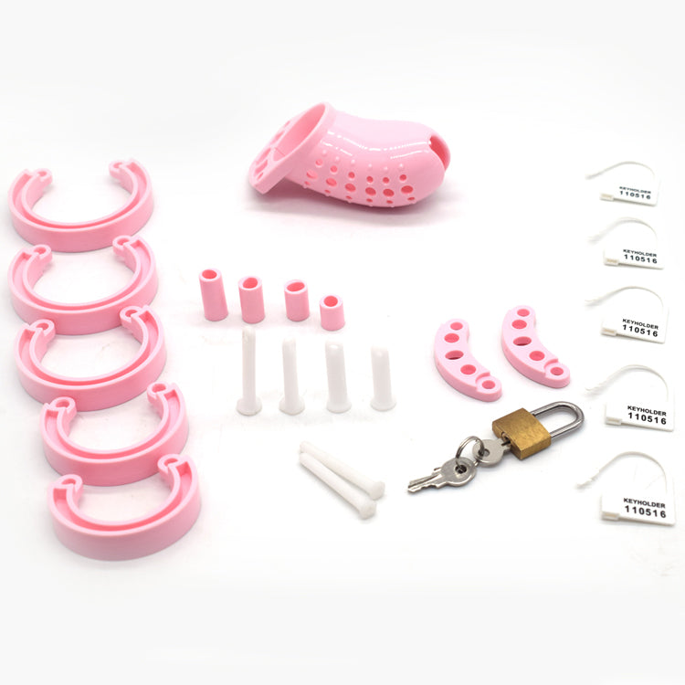 Pink Cuck Holder Chastity Cage, gallery view 2