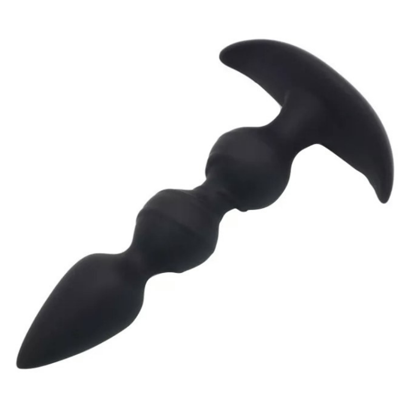 Silicone Anal Toy With Beads, gallery view 3