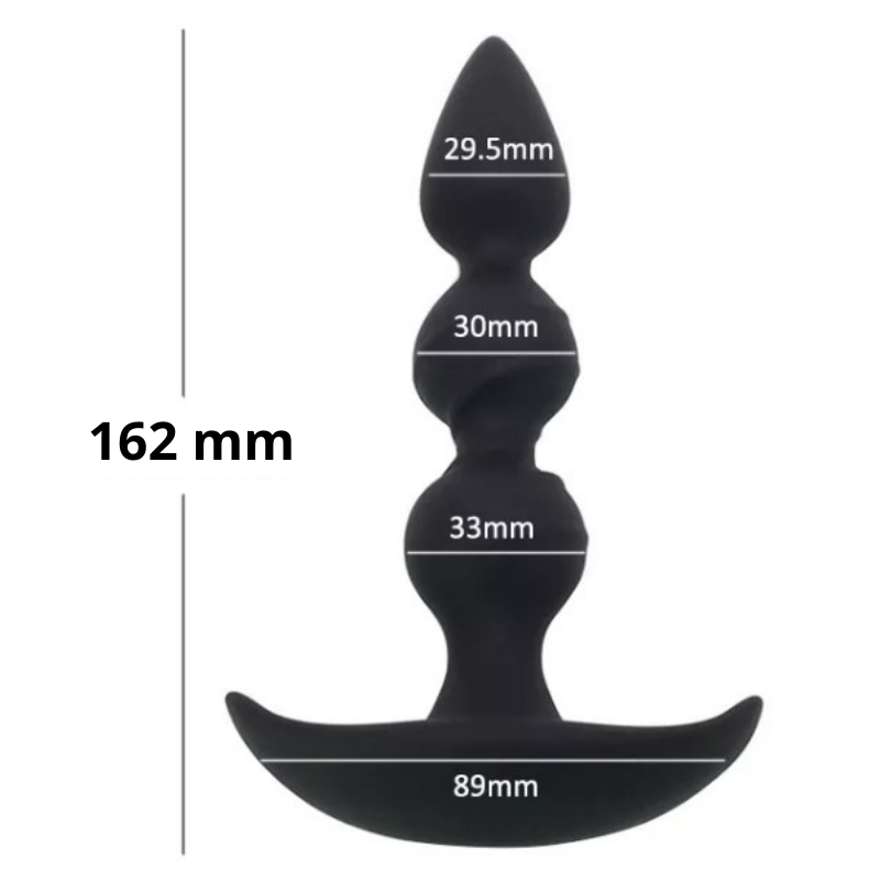 Silicone Anal Toy With Beads, gallery view 4