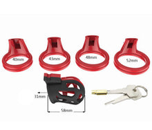 Load image into Gallery viewer, Prison House - Male Chastity Device In Red &amp; Black BDSM
