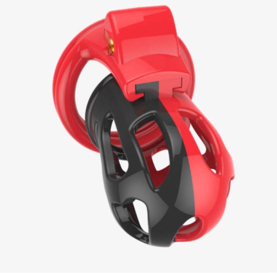 Prison House - Male Chastity Device In Red & Black BDSM, gallery view 3