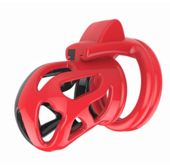 Prison House - Male Chastity Device In Red & Black BDSM, gallery view 2