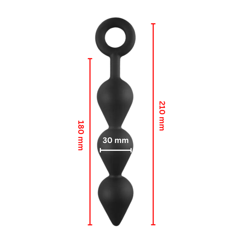 Beaded Silicone Anal Plug, gallery view 2