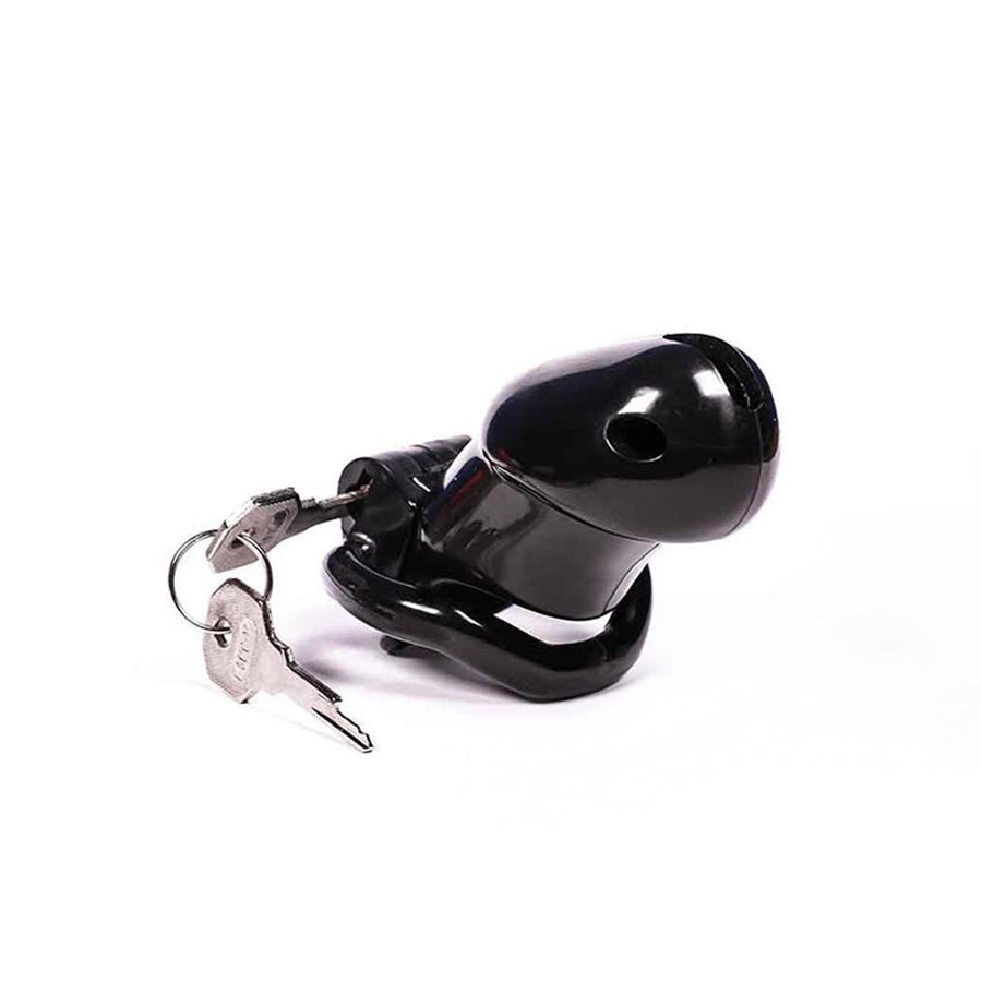 Sissy in Pink Resin Chastity Cage 1.89 and 2.35 inches long, gallery view 3
