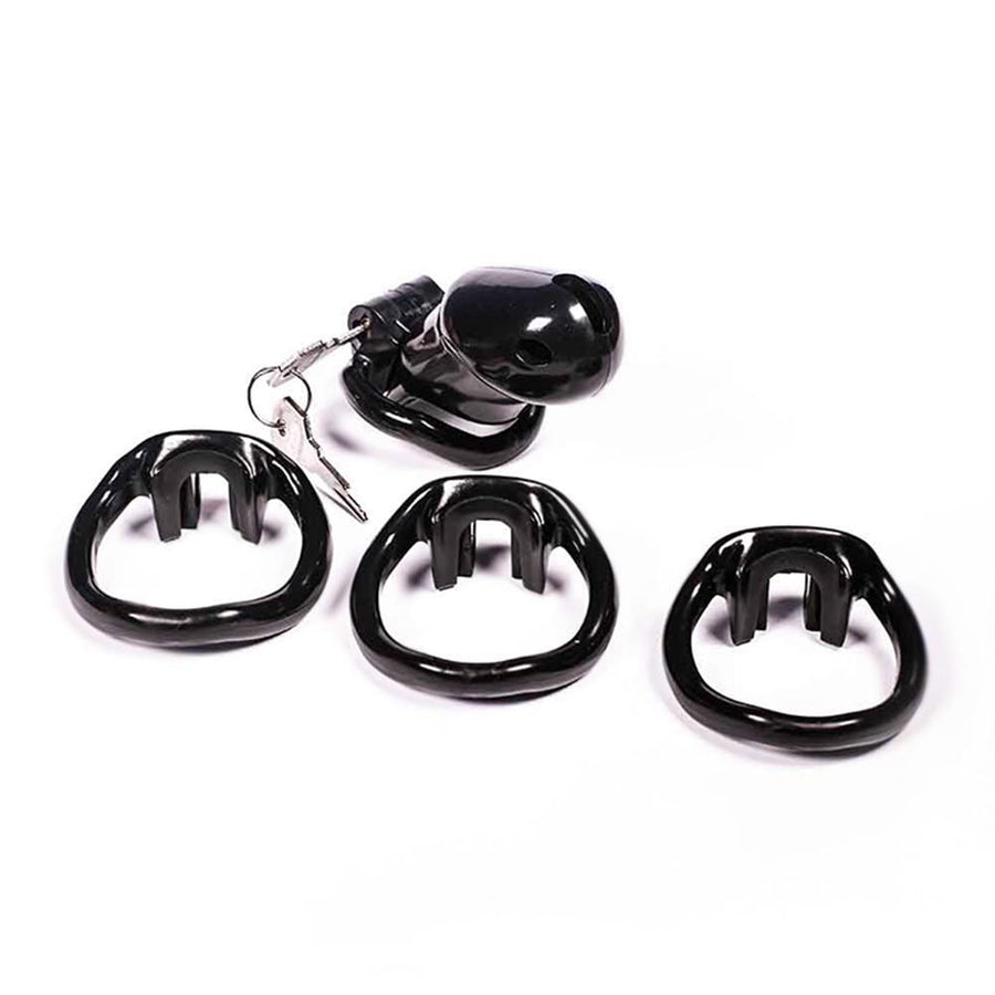 Sissy in Pink Resin Chastity Cage 1.89 and 2.35 inches long, gallery view 4