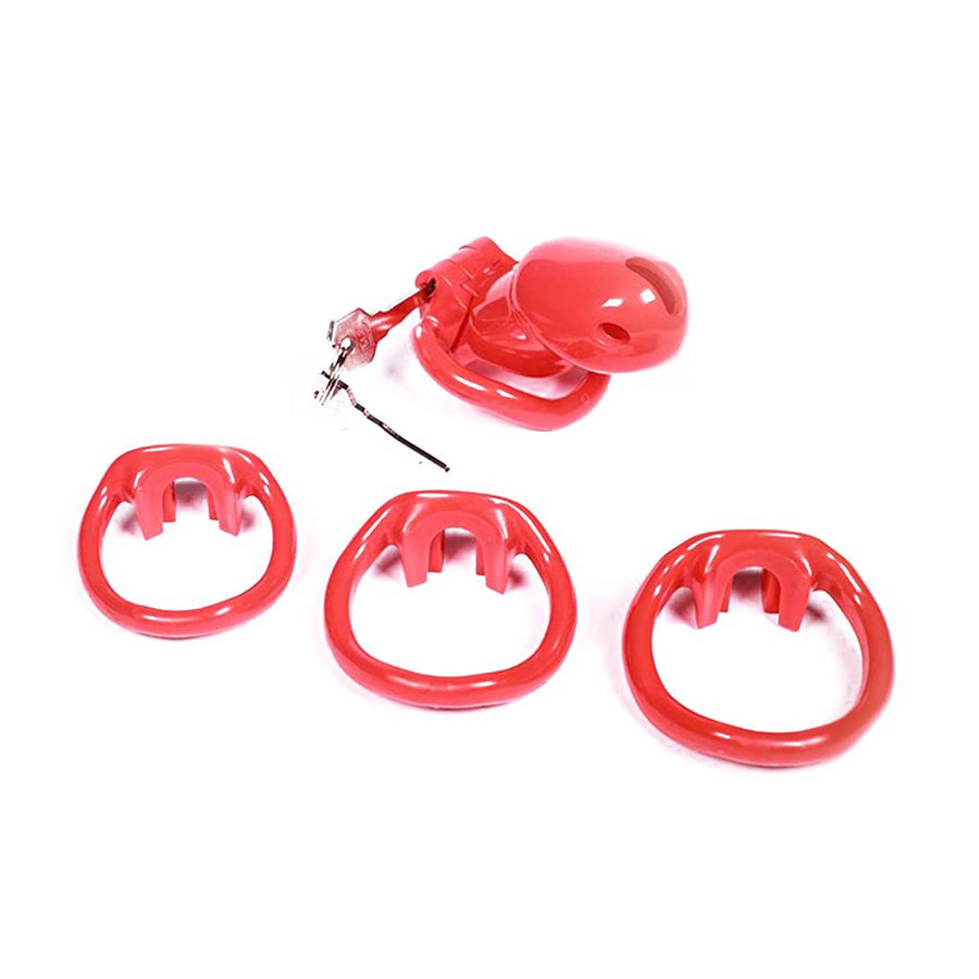 Sissy in Pink Resin Chastity Cage 1.89 and 2.35 inches long, gallery view 13