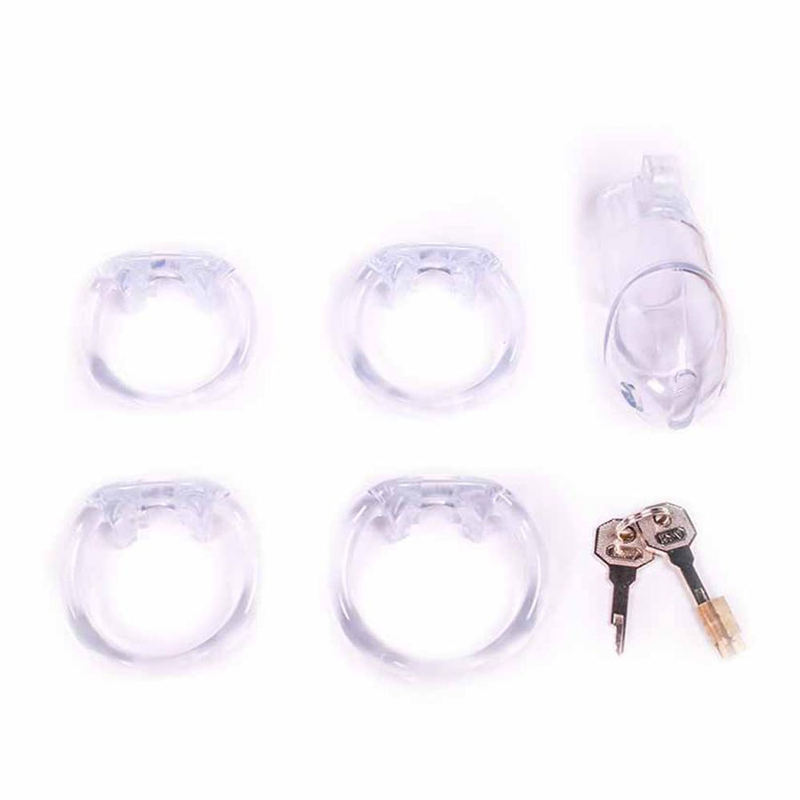 Sissy in Pink Resin Chastity Cage 1.89 and 2.35 inches long, gallery view 8