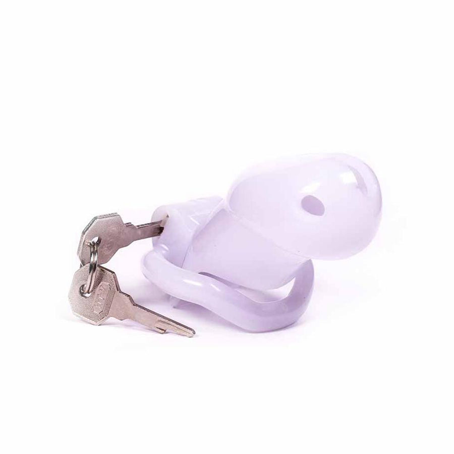 Sissy in Pink Resin Chastity Cage 1.89 and 2.35 inches long, gallery view 6