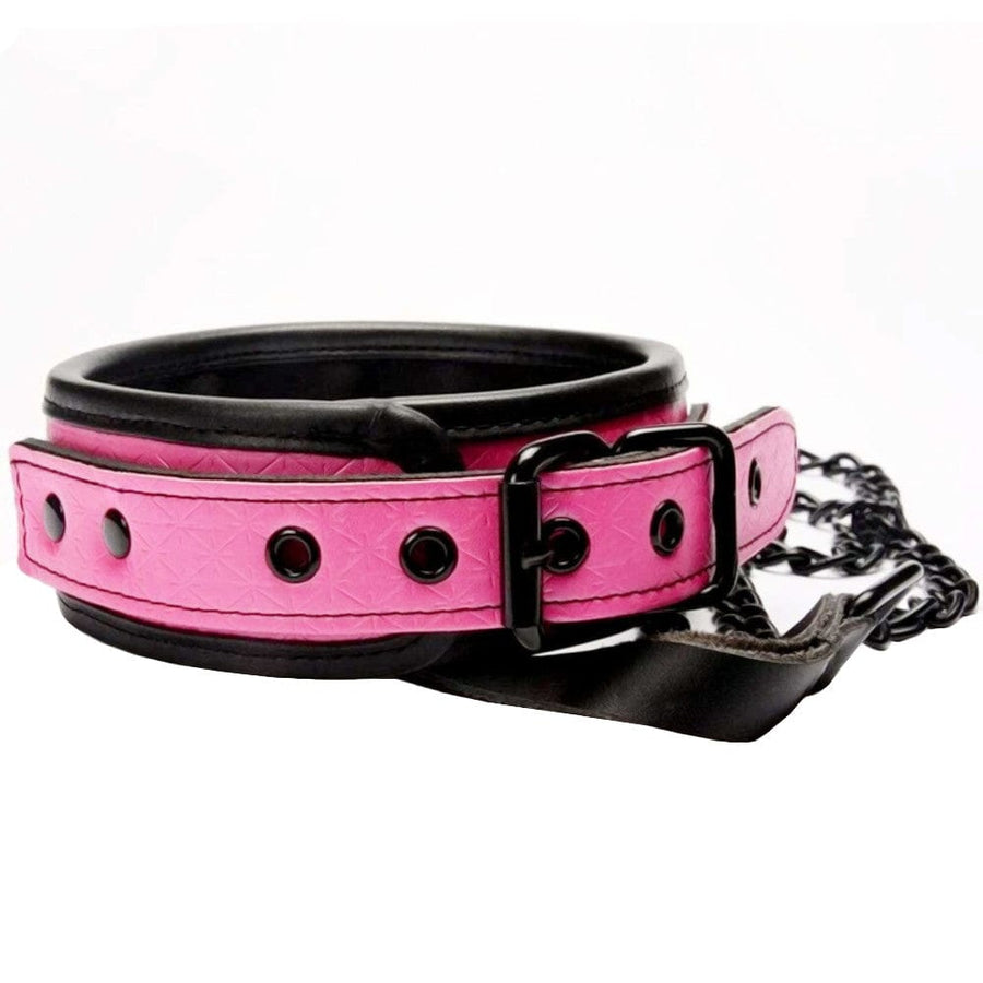 Sugar N Spice Leather Collar With Leash, gallery view 2