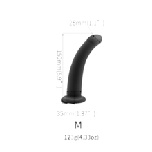 Lade das Bild in den Galerie-Viewer, Glatter 5-Zoll-Dildo in Schwarz mit Saugnapf BDSM
