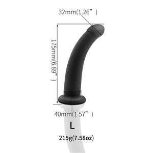 Gode ​​noir lisse de 6 pouces avec ventouse BDSM