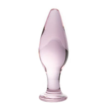 Load image into Gallery viewer, Pink Crystal Glass Plug 3 Piece Set BDSM
