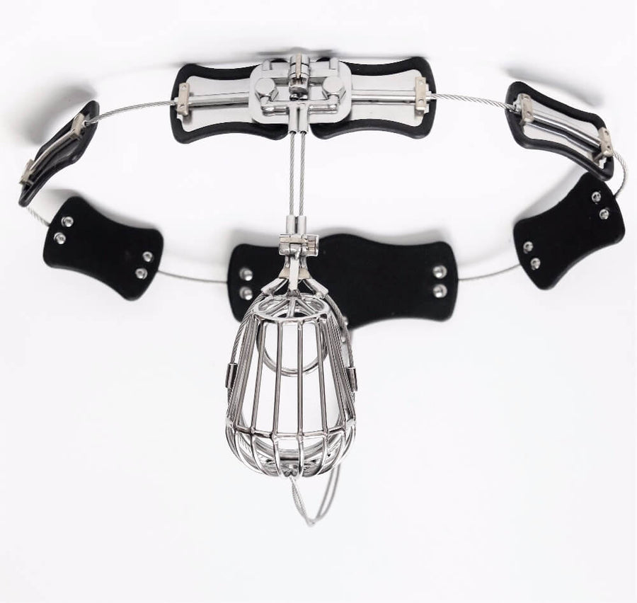 Stainless Steel Male Chastity Belt Adjustable, gallery view 2