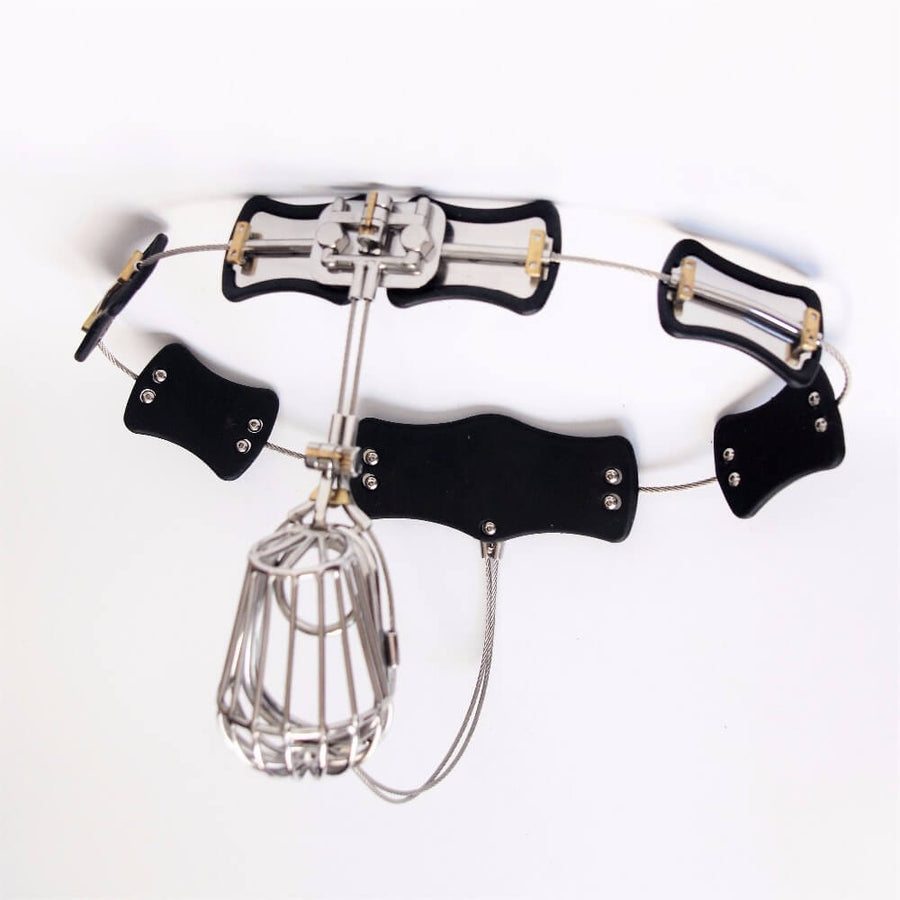 Stainless Steel Male Chastity Belt Adjustable, gallery view 4