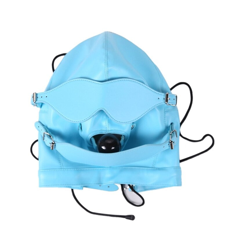 Blue Blindfold Mask Gag, gallery view 4
