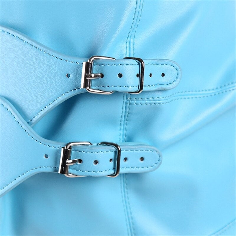 Blue Blindfold Mask Gag, gallery view 3