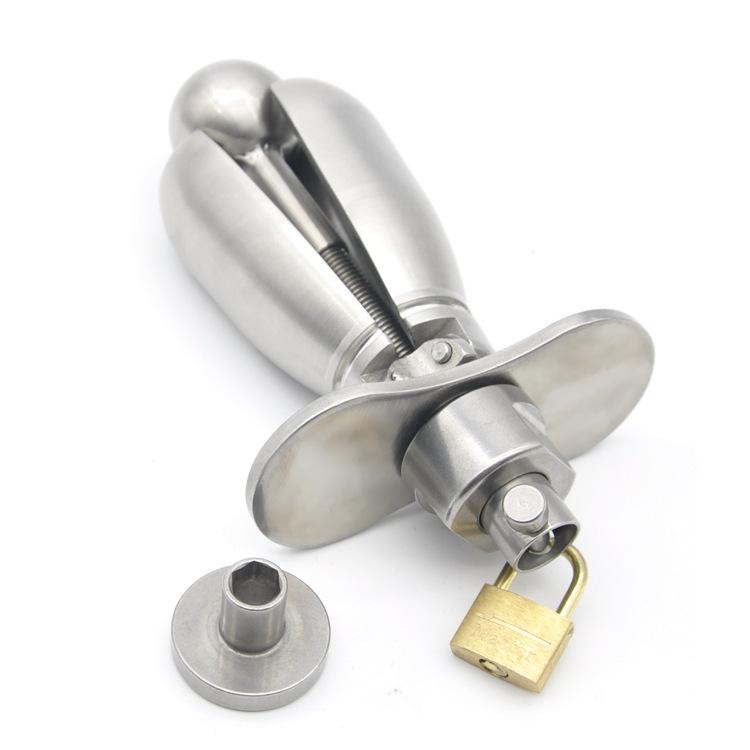 Metal Anal Expander Locking Butt Plug, gallery view 3