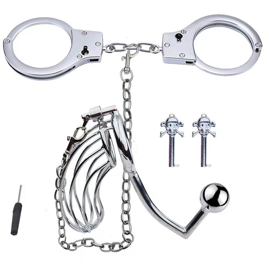 Anal Hook Set Ring Hook Banana Chastity Device, gallery view 7