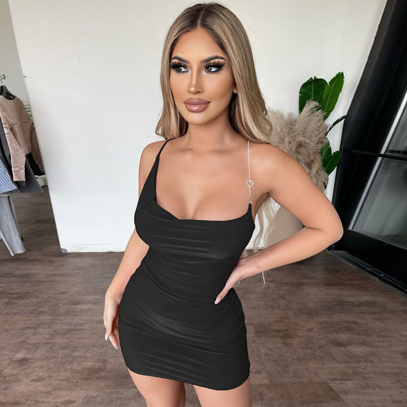 Backless Slim Wrap Hip Dress, gallery view 6