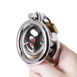 BDSM Stainless Steel Chastity Device With Spike Ring