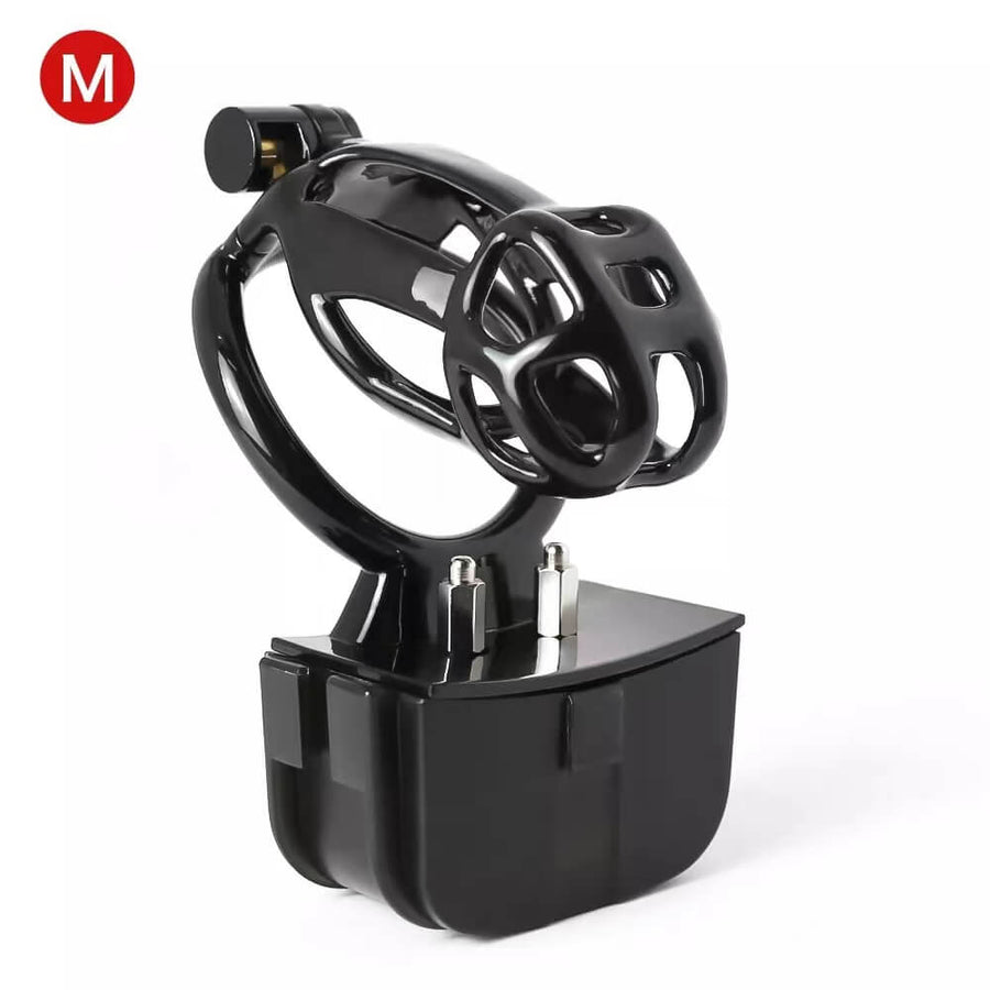 Black Electric Shock Mamba Chastity Cage, gallery view 6