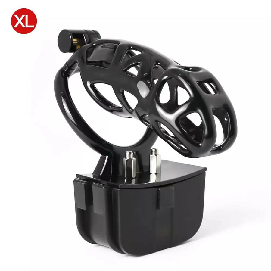 Black Electric Shock Mamba Chastity Cage product view