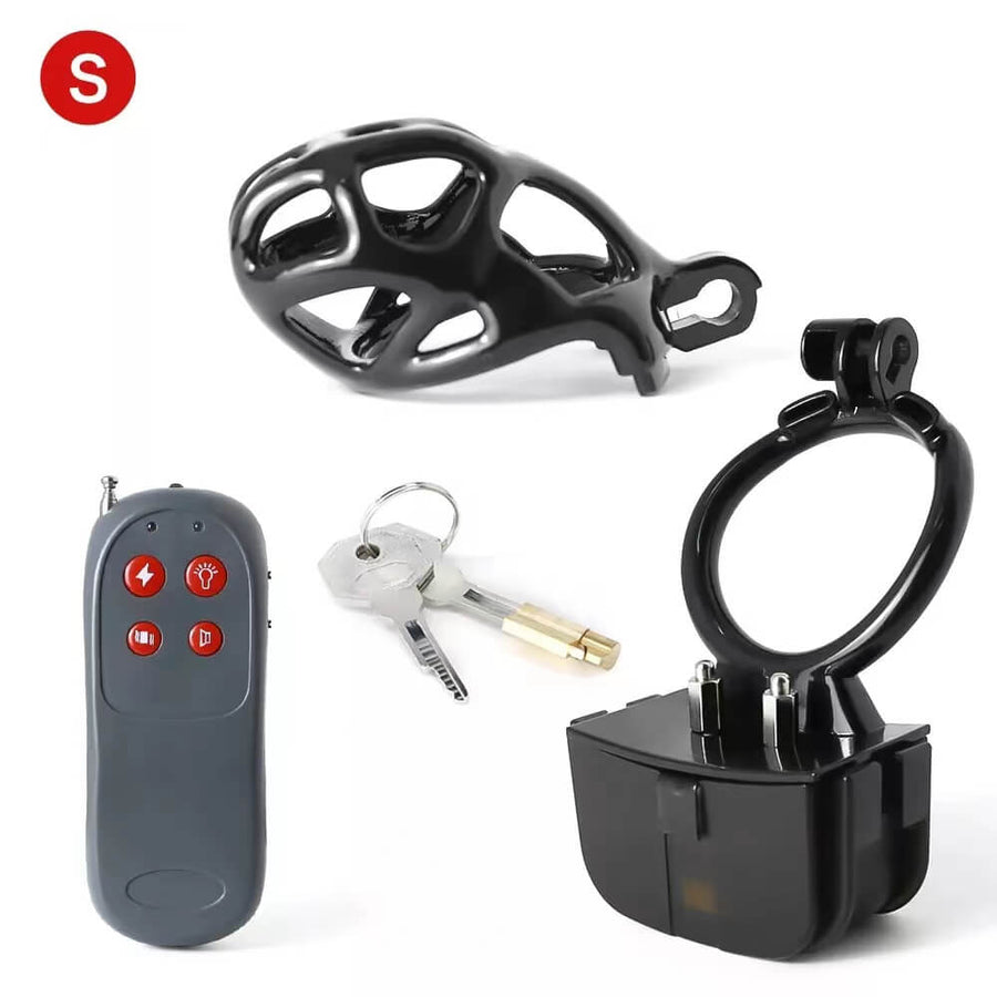 Black Electric Shock Mamba Chastity Cage, gallery view 11