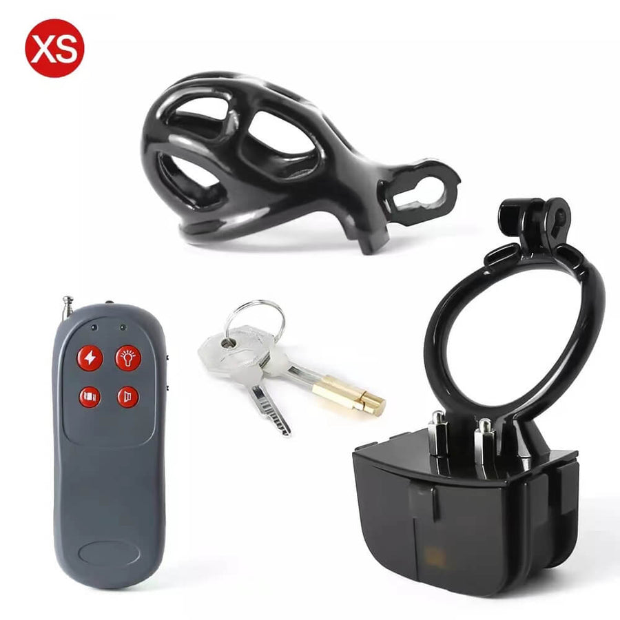 Black Electric Shock Mamba Chastity Cage, gallery view 12