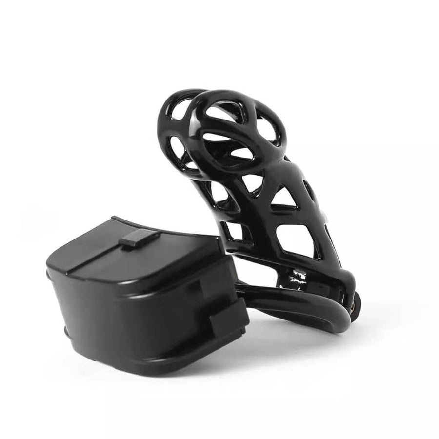 Black Electric Shock Mamba Chastity Cage, gallery view 4