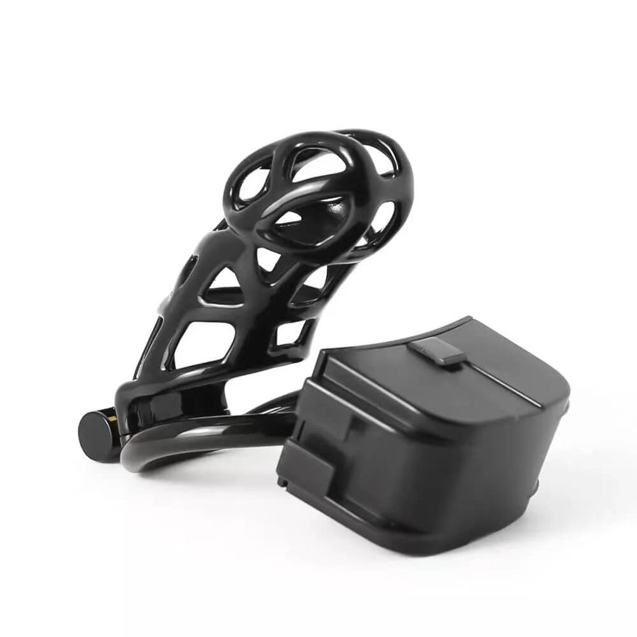 Black Electric Shock Mamba Chastity Cage, gallery view 3