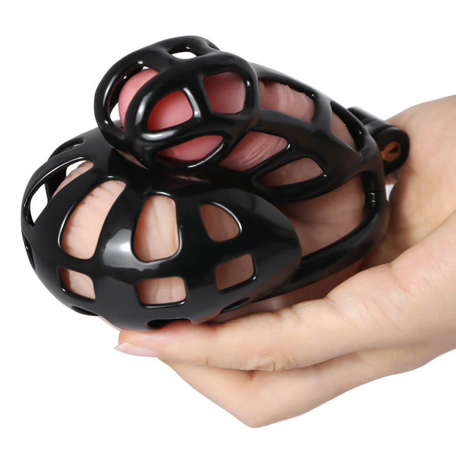 Black Mamba Chastity Cage With Balls Cage, gallery view 4
