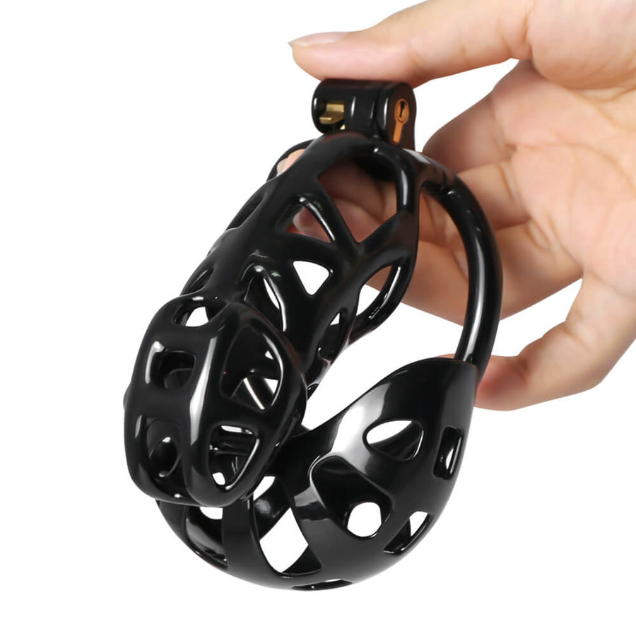 Black Mamba Chastity Cage With Balls Cage, gallery view 3