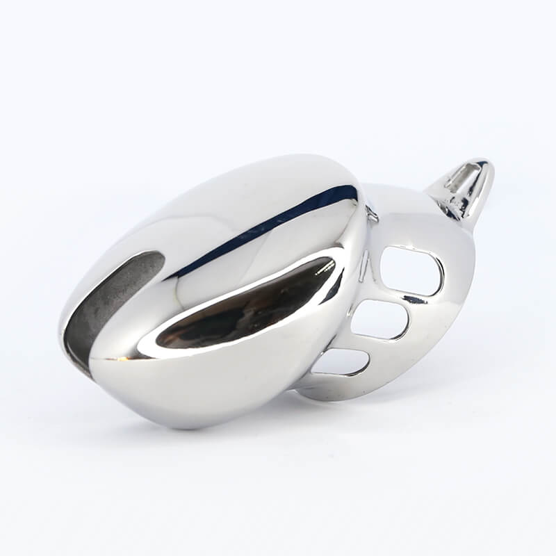 Bondage Stainless Steel Chastity Cage With Spike Ring, gallery view 2