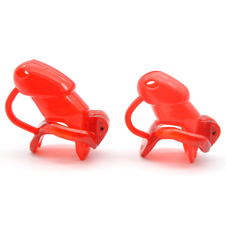 CC76 Men's short spiked silicone chastity cage, gallery view 5