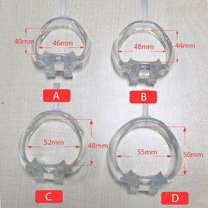 CC76 Men's short spiked silicone chastity cage
