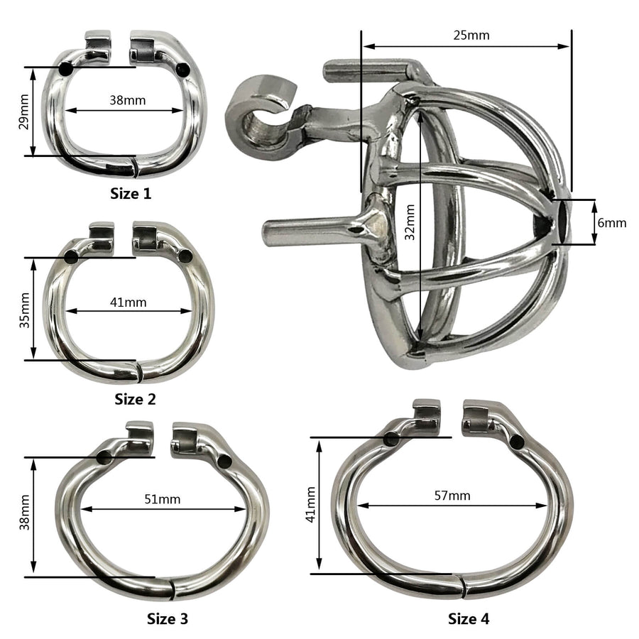 Ergonomic Stainless Steel Stealth Lock Male Chastity Device, gallery view 4
