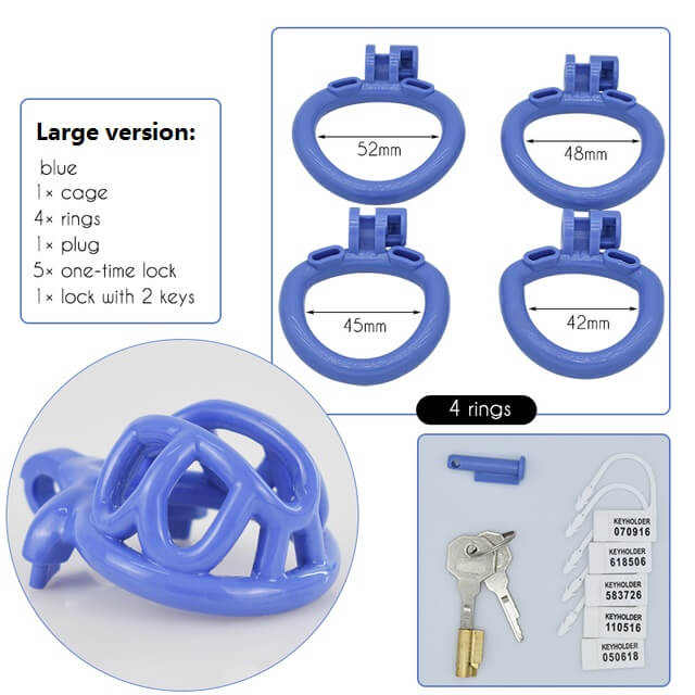 Lightweight 3D Chastity Cock Cage, gallery view 12